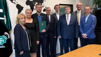 Uczestnicy wizyty na Uniwersytecie VSB w Ostrawie