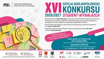 Plakat konkursu Student-Wynalazca 2026/2027.